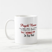 Funny Psych Nurse T-Shirts en Gifts Koffiemok (Links)