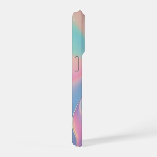 Funny Psychedelic Pastel Bubble Typography Text iPhone Hoesje (Rechterkant)