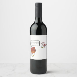 Funny Psychiatrist Wijn Etiket