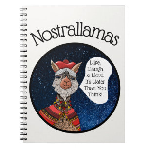 Funny Psychic Kawaii Llama Nostradamus Cartoon Notitieboek