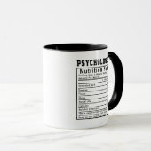 Funny Psychologist Nutrition Facts Healthcare Gift Mok (Voorkant rechts)