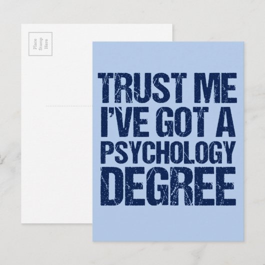 Funny Psychology Afstuderen Aankondigingskaart (Voorkant / Achterkant)