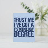 Funny Psychology Afstuderen Aankondigingskaart (Staand voorkant)