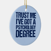 Funny Psychology Afstuderen cadeau kerst Keramisch Ornament (Rechts)