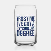 Funny Psychology Afstuderen Custom Psycholoog Blikvorm Glas (Voorkant)