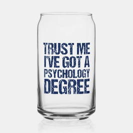 Funny Psychology Afstuderen Custom Psycholoog Blikvorm Glas