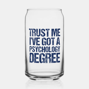 Funny Psychology Afstuderen Custom Psycholoog Blikvorm Glas