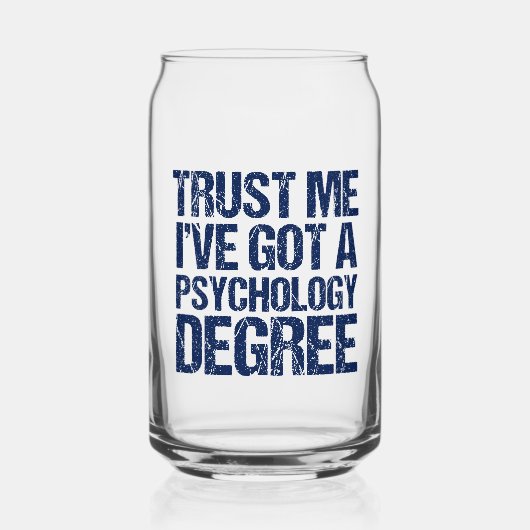 Funny Psychology Afstuderen Custom Psycholoog Blikvorm Glas (Voorkant)