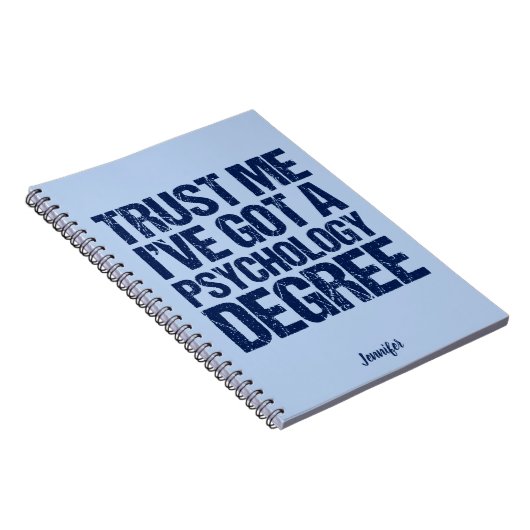 Funny Psychology Afstuderen Custom Psycholoog Notitieboek (Rechterzijde)