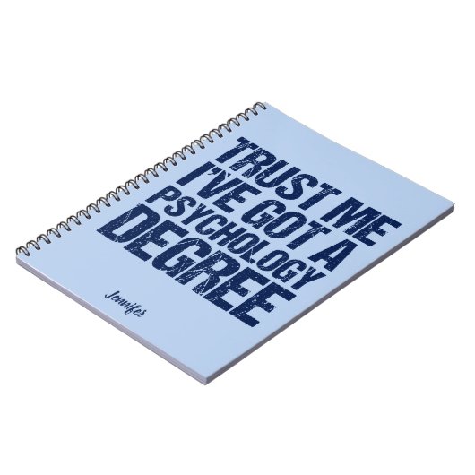 Funny Psychology Afstuderen Custom Psycholoog Notitieboek (Linkerzijde)