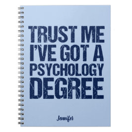 Funny Psychology Afstuderen Custom Psycholoog Notitieboek