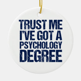Funny Psychology Afstuderen Keramisch Ornament
