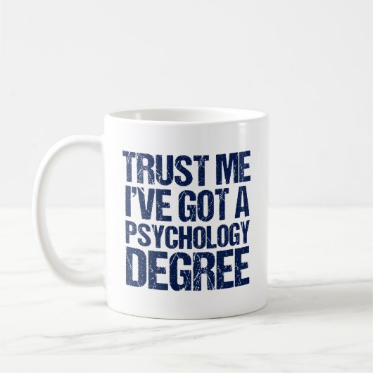 Funny Psychology Afstuderen Koffiemok (Links)