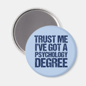 Funny Psychology Afstuderen Psycholoog Magneet (Voorkant / Achterkant)