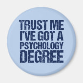 Funny Psychology Afstuderen Psycholoog Magneet (Voorkant)