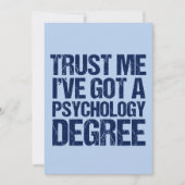Funny Psychology Afstuderen Psycholoog Quote Kaart (Voorkant)