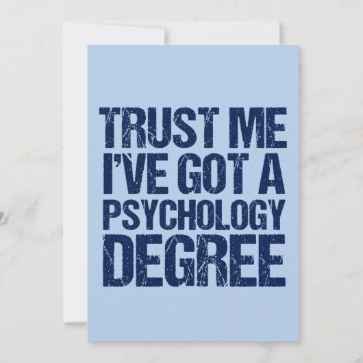 Funny Psychology Afstuderen Psycholoog Quote Kaart (Voorkant)