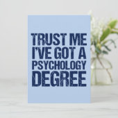 Funny Psychology Afstuderen Psycholoog Quote Kaart (Staand voorkant)