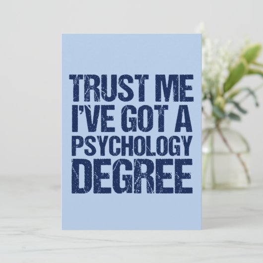 Funny Psychology Afstuderen Psycholoog Quote Kaart (Staand voorkant)