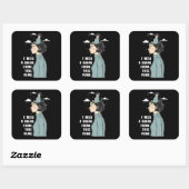 Funny Psychology Humor heeft behoefte aan pauze Vierkante Sticker (Vel)