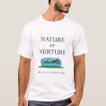 Funny Psychology Natuur of Nurture Parent's Fault T-shirt<br><div class="desc">Grappig psychologisch geschenk voor psycholoog, psychologische leraar of psycholoog-majoor. Ideaal voor therapeut of voor iedereen die psychoanalyse gebruikt. Design zegt: Natuur of verzorging. Hoe dan ook is het de schuld van je ouders</div>