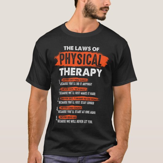 Funny PT Fysieke Therapie Gift Therapist Maand T-shirt (Voorkant)