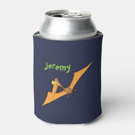 Funny pterodactyldinosaur cartoon koelbox blikjeskoeler (Blikje Voorkant)