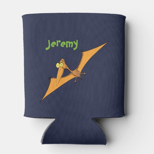 Funny pterodactyldinosaur cartoon koelbox blikjeskoeler (Achterkant)