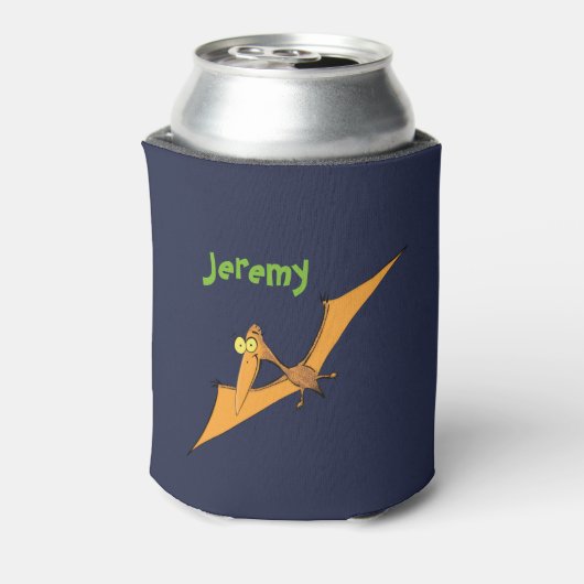 Funny pterodactyldinosaur cartoon koelbox blikjeskoeler (Blikje Achterkant)