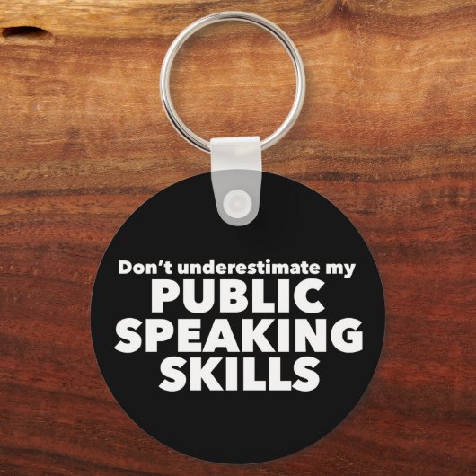 Funny Public Speaker Debat Team Sleutelhanger (Voorkant)