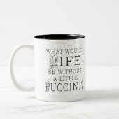 Funny Puccini Music Quote Tweekleurige Koffiemok (Links)