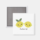 Funny Pucker Up Lemons Magneet (Voorkant / Achterkant)