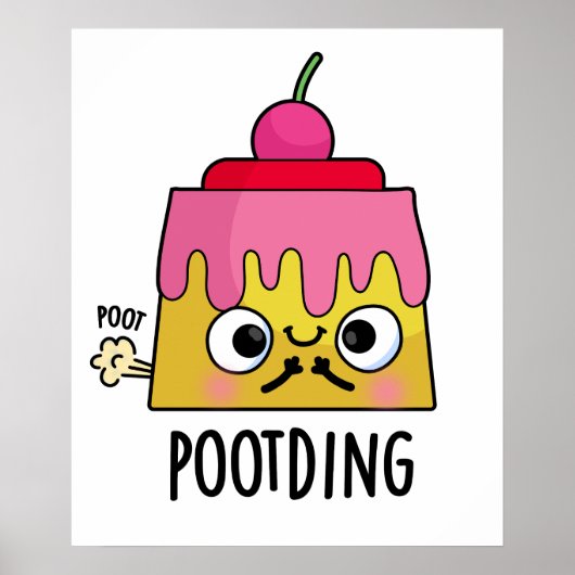 Funny Pudding Fart Pun Poster (Voorkant)