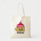 Funny Pudding Fart Pun Tote Bag (Voorkant)