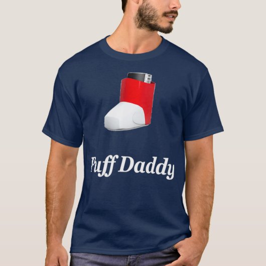 Funny Puff papa Asthma T-shirt (Voorkant)
