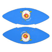 Funny puffer fish porcupine fish cartoon american football (Panelen)