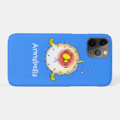 Funny puffer fish porcupine fish cartoon Case-Mate iPhone case (Achterkant (horizontaal))