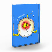 Funny puffer fish porcupine fish cartoon fotoblokken (Links)