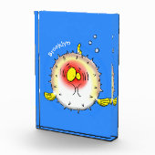 Funny puffer fish porcupine fish cartoon fotoblokken (Rechts)