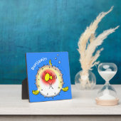 Funny puffer fish porcupine fish cartoon fotoplaat (Insitu)