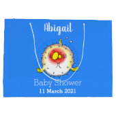 Funny puffer fish porcupine fish cartoon groot cadeauzakje (Achterkant)