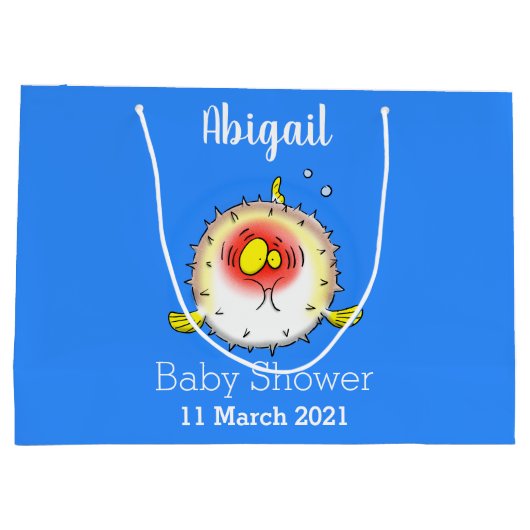 Funny puffer fish porcupine fish cartoon groot cadeauzakje