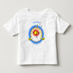 Funny puffer fish porcupine fish cartoon kinder shirts