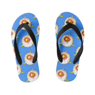 Funny puffer fish porcupine fish cartoon kinder teenslippers