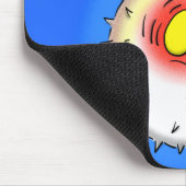 Funny puffer fish porcupine fish cartoon muismat (Hoek)