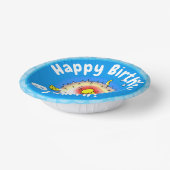 Funny puffer fish porcupine fish cartoon papieren kommen (Gebogen)