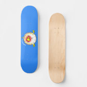 Funny puffer fish porcupine fish cartoon persoonlijk skateboard (Voorkant)