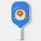 Funny puffer fish porcupine fish cartoon pickleball paddle (Voorkant)