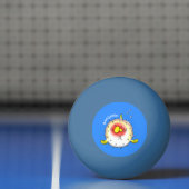 Funny puffer fish porcupine fish cartoon pingpongbal (Net)