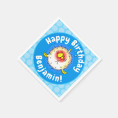 Funny puffer fish porcupine fish cartoon servet (Hoek)